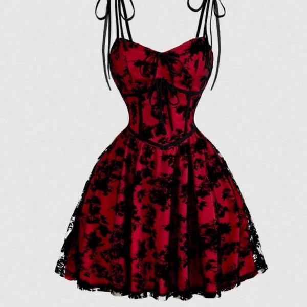 A-line fit and flare mini dress