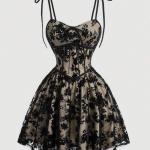 A-line fit and flare mini dress