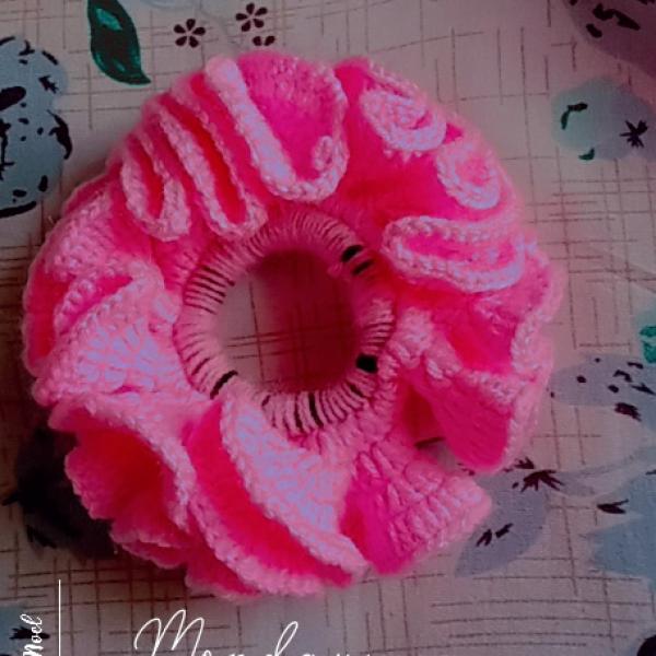 Handmade Crochet Scrunchie – Soft & Stretchy Hair Tie