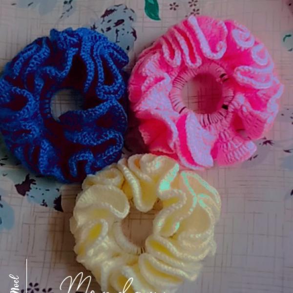Handmade Crochet Scrunchie – Soft & Stretchy Hair Tie