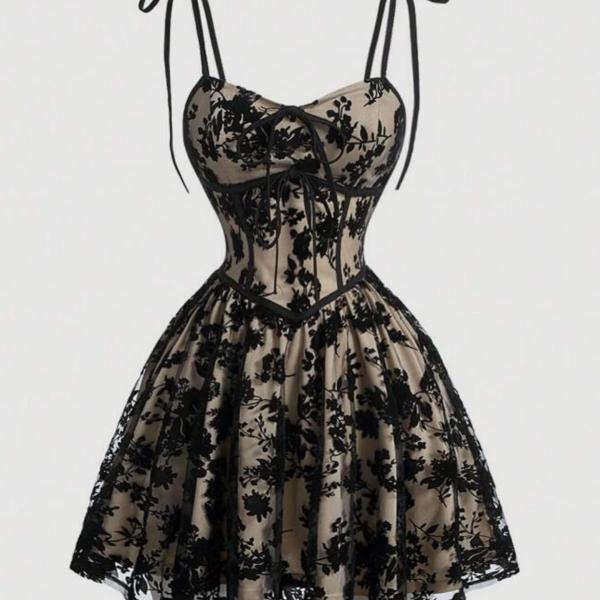 A-line fit and flare mini dress